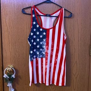 American flag tank top